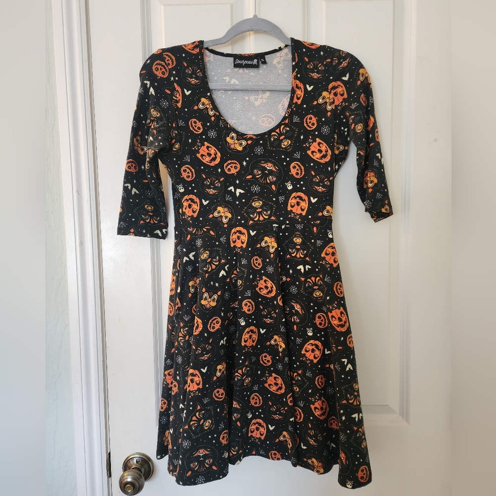 Sourpuss Halloween Themed Skater Dress